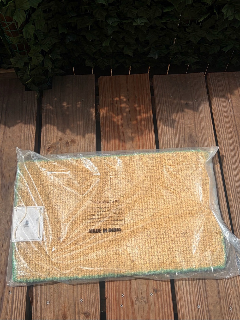 Danica Studio Snail Doormat 30x18 100% Coir Fiber Glitter Accents India - Picture 9 of 10
